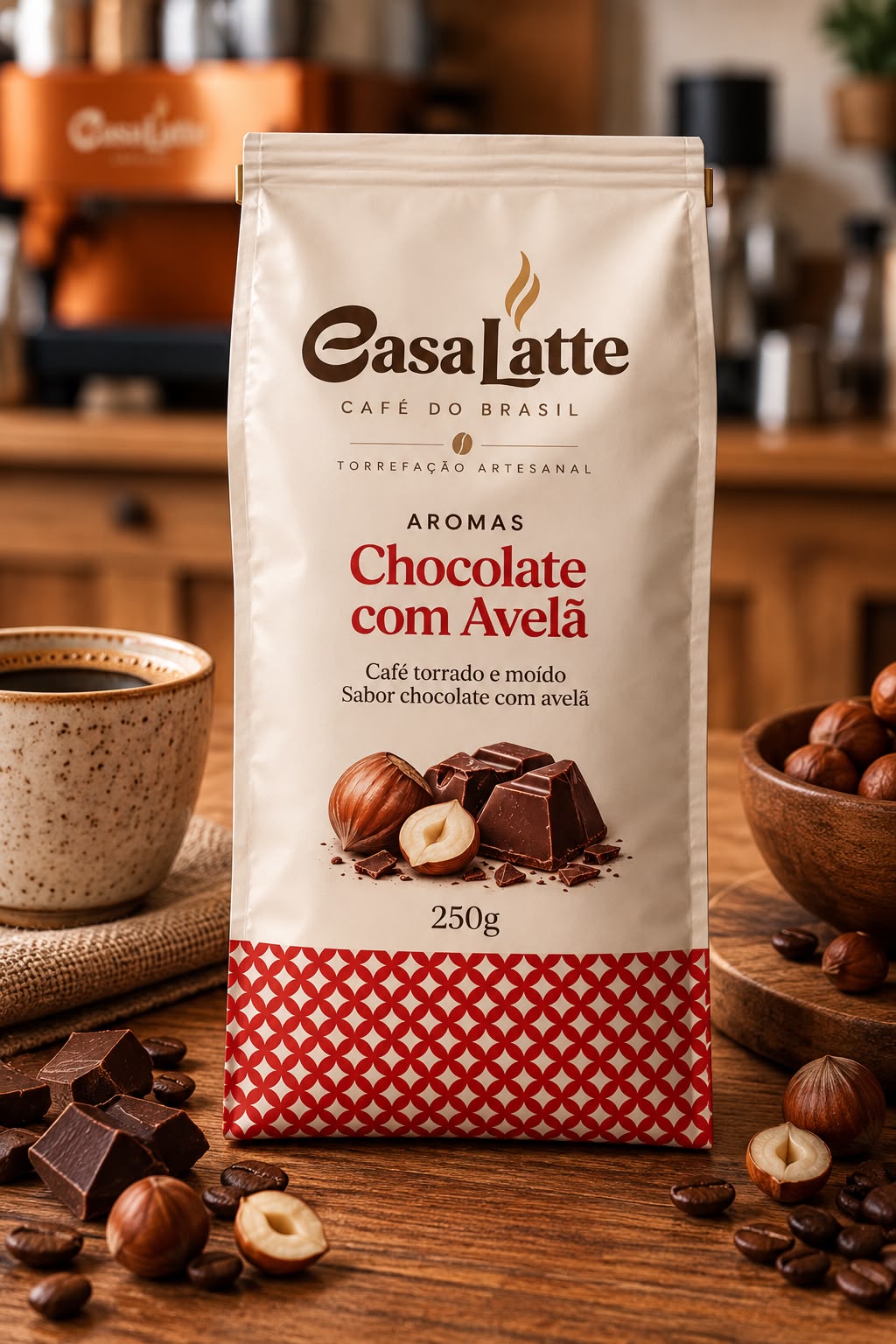 Cafe moido Aromas Chocolate com Avelã - 250g/1kg