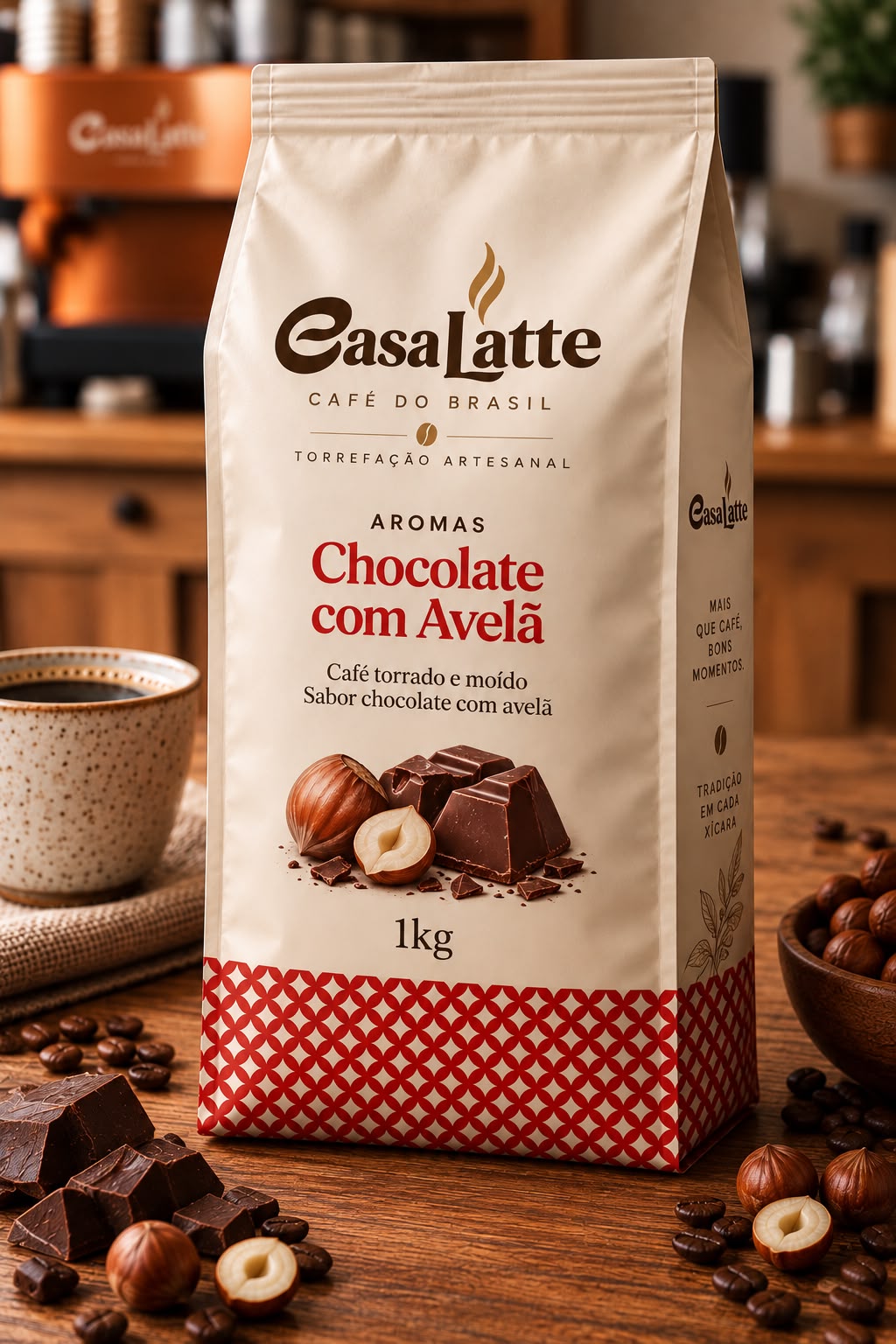 Cafe moido Aromas Chocolate com Avelã - 250g/1kg