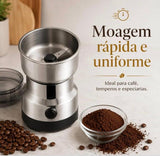 Moedor De Café Grãos Temperos Amendoim Semente Elétrico 220v - Imagem 3