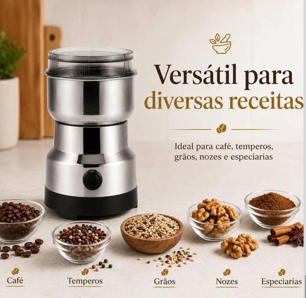 Moedor De Café Grãos Temperos Amendoim Semente Elétrico 220v